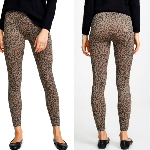 Spanx Leggings Leopard Print Seamless Knit High Rise Look At Me Now Size S - Picture 14 of 14